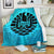 Tahiti Turquoise Premium Blankets A20 White - Polynesian Pride