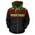 Niue Polynesian Custom Zip up Hoodie Horizontal Reggae - Polynesian Pride