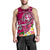 Tonga Custom Personalised Men's Tank Top - Turtle Plumeria (Pink) - Polynesian Pride