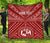 Tonga Personalised Premium Quilt - Tonga Seal With Polynesian Tattoo Style (Red) - Polynesian Pride