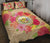 Hawaii Coat Of Arm Hibiscus Quilt Bed Set - Polynesian Pride