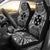 Gambier Islands Car Seat Cover - Gambier Islands Coat Of Arms Polynesian White Black Universal Fit Black - Polynesian Pride