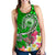 Samoa Women's Racerback Tank - Turtle Plumeria (Green) - Polynesian Pride