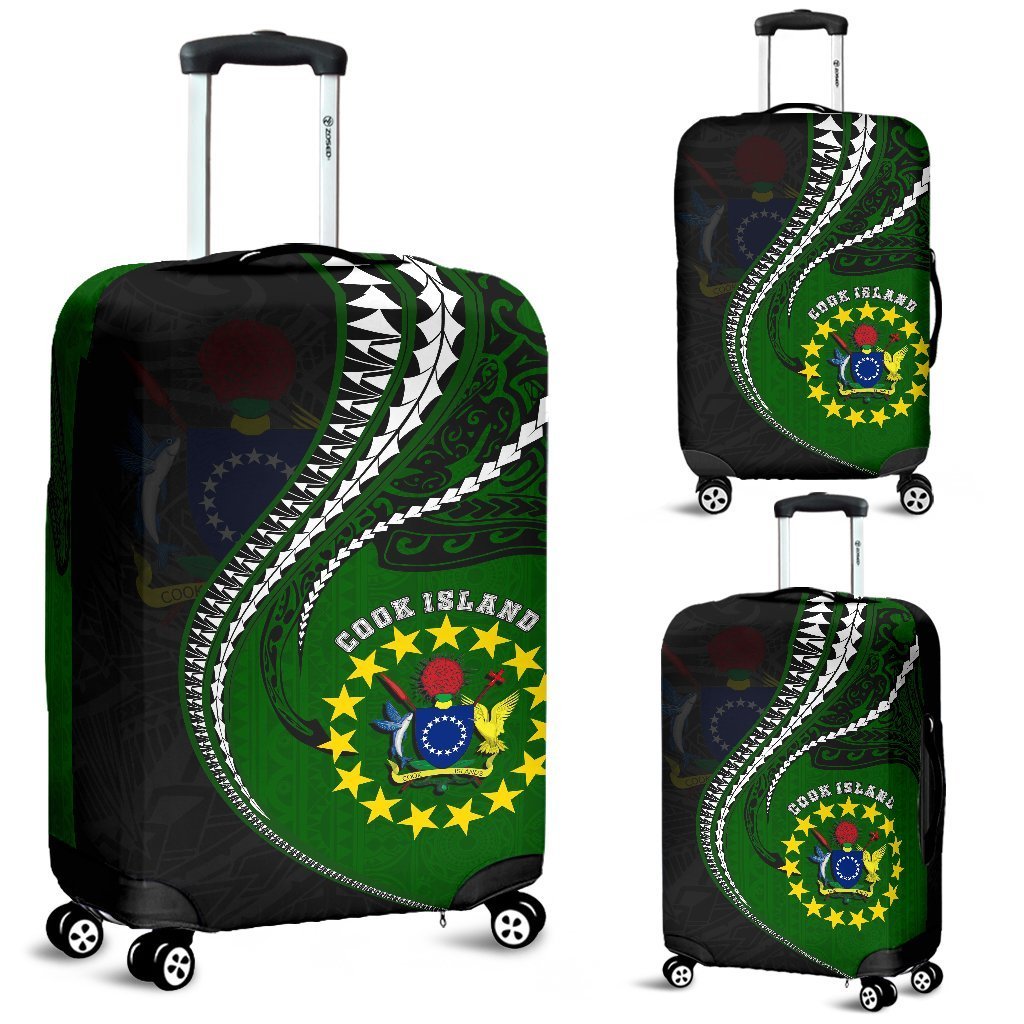 Cook Islands Luggage Covers Kanaloa Tatau Gen CK Black - Polynesian Pride