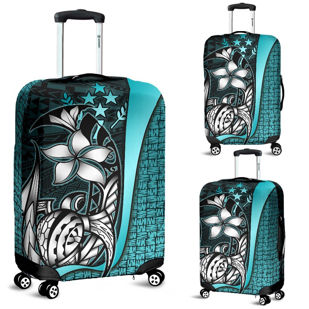 Kosrae Micronesian Luggage Covers Turquoise - Turtle With Hook Turquoise - Polynesian Pride