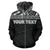 Tuvalu Polynesian Custom Zip up Hoodie Horizontal Black - Polynesian Pride