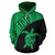 Fiji Tapa Hoodie Fiji Turtle Mermaid Green - Polynesian Pride