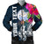 Marshall Island Custom Personalised Men's Bomber Jacket - Summer Vibes Blue - Polynesian Pride