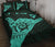 Hawaii Shaka Map Polynesian Quilt Bed Set - Turquoise - Polynesian Pride