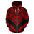 Hawaii Polynesian Zip up Hoodie Tribal New Warrior Style Red Color - Polynesian Pride