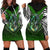 Manaia Mythology Women Hoodie Dress Silver Fern Maori Tattoo Green - Polynesian Pride