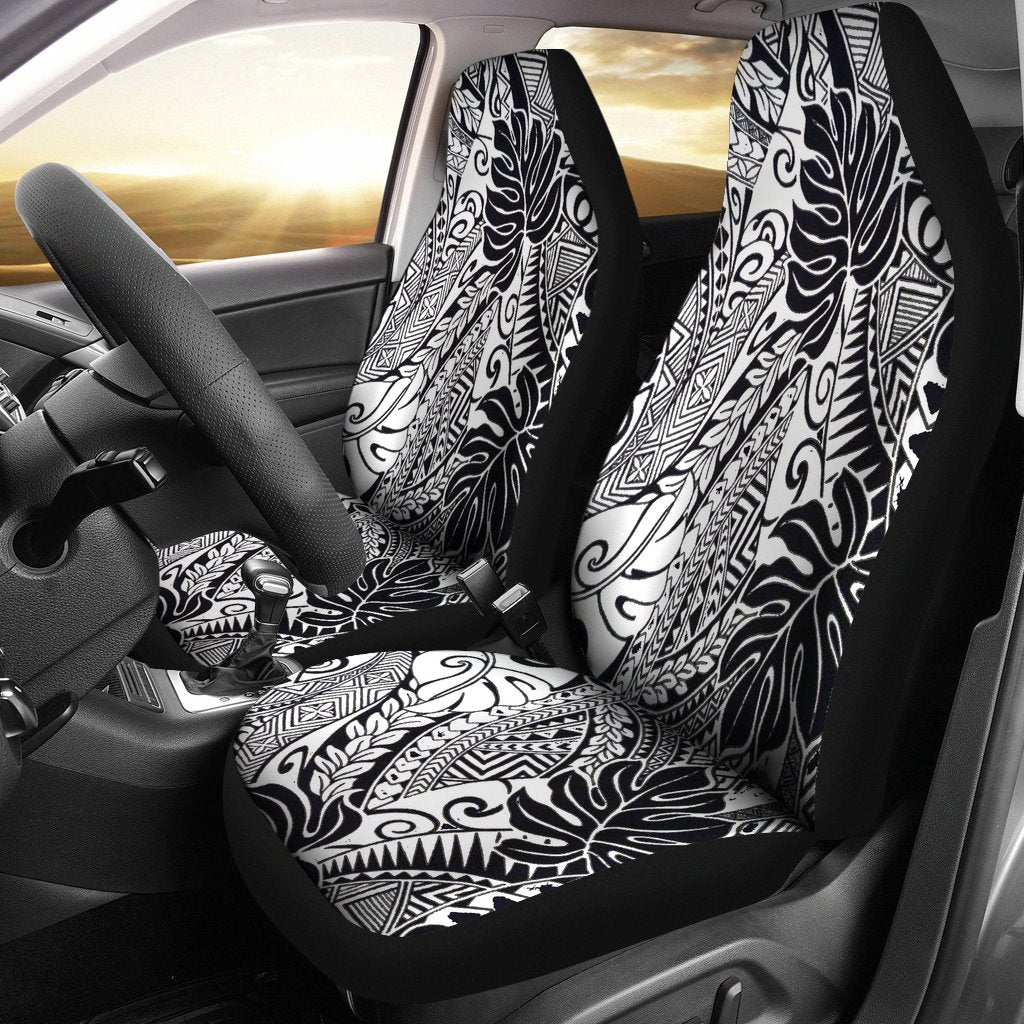 Polynesian Car Seat Cover - Polynesian Turtle Tattoo 53 Universal Fit Black - Polynesian Pride