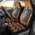 Polynesian Car Seat Covers - Turtle Color Pattern Universal Fit Black - Polynesian Pride