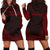 Kosrae Women's Hoodie Dress - Polynesian Red Chief Red - Polynesian Pride