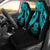 Tuvalu Polynesian Car Seat Covers Pride Seal And Hibiscus Neon Blue Universal Fit Blue - Polynesian Pride