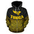 Tonga Polynesian Zip up Hoodie Gold Pride Map and Seal - Polynesian Pride