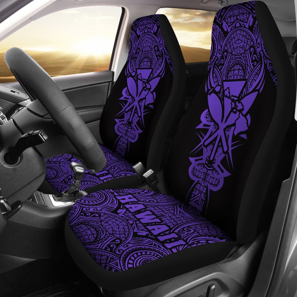 Kanaka Map Polynesian Car Seat Cover - Purple - Armor Style Universal Fit Purple - Polynesian Pride