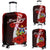 Solomon Islands Polynesian Custom Personalised Luggage Covers - Coat Of Arm With Hibiscus Red - Polynesian Pride