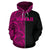 Hawaii Kanaka Polynesian Zip up Hoodie The Half Pink - Polynesian Pride