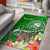 Guam Custom Personalised Area Rug - Turtle Plumeria (Green) Green - Polynesian Pride