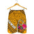 Hawaii Men's Shorts - Kanaka Maoli With Hibiscus On Polynesian Patterns (YELLOW) - Polynesian Pride