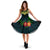 Polynesian Hawaii Kanaka Maoli Midi Dress - Heart with Hibiscus Women Green - Polynesian Pride