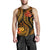 Samoa Polynesian Men Tank Top - Gold Plumeria - Polynesian Pride