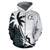 Coat of Arms Fiji Zip up Hoodie Rugby Unisex White - Polynesian Pride