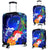 American Samoa Polynesian Luggage Covers - Humpback Whale with Tropical Flowers (Blue) - Polynesian Pride