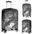 American Samoa Polynesian Luggage Covers - Humpback Whale with Tropical Flowers (White) - Polynesian Pride