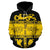 Fiji Tapa Hoodie Fiji Yellow Coat of Arms - Polynesian Pride