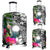 Marshall Islands Luggage Covers White - Turtle Plumeria Banana Leaf White - Polynesian Pride