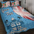 Fiji Custom Personalised Quilt Bed Set - Fiji Flag Blue - Polynesian Pride