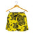 Polynesian Turtle Palm And Sea Pebbles Yellow Women's Short - Polynesian Pride