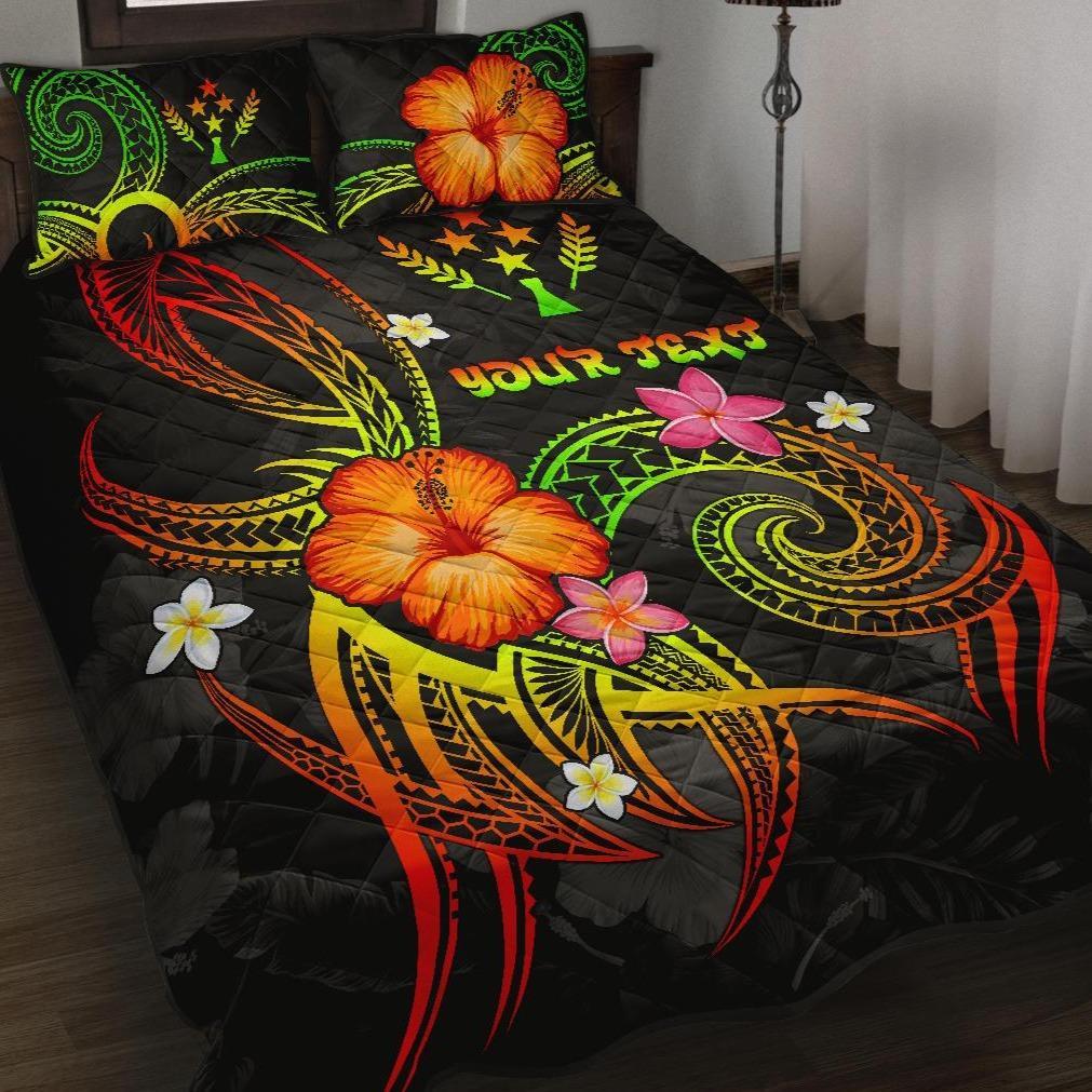 Kosrae Polynesian Personalised Quilt Bed Set - Legend of Kosrae (Reggae) Art - Polynesian Pride