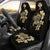 Hawaiian Kanaka Hibiscus Plumeria Mix Polynesian Turtle Car Seat Covers Gold AH - Polynesian Pride