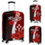 Kosrae Micronesia Luggage Covers - Coat Of Arm With Hibiscus Red - Polynesian Pride