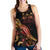 Fiji Polynesian Women Tank Top - Turtle With Blooming Hibiscus Gold - Polynesian Pride