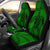 Polynesian Car Seat Covers - Polynesian Tattoo Green Universal Fit Green - Polynesian Pride