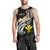 Hawaii Men's Tank Top - Kanaka Maoli Polynesian Patterns Plumeria (Black) - Polynesian Pride