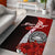 American Samoa Polynesian Custom Personalised Area Rug - Coat Of Arm With Hibiscus Red - Polynesian Pride