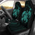 Hawaii Turtle Hibicus Map Car Seat Covers - Turquoise - Polynesian Pride