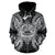 American Samoa Polynesian All Over Zip up Hoodie Map Black - Polynesian Pride