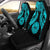 Tahiti Polynesian Car Seat Covers Pride Seal And Hibiscus Neon Blue Universal Fit Blue - Polynesian Pride