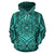 Hawaii Hoodie Polynesian Symmetry Turquoise Pullover Unisex Art - Polynesian Pride