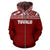 Tuvalu Polynesian Zip up Hoodie Horizontal Red - Polynesian Pride