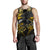 Samoa Polynesian Custom Personalised Men's Tank Top - Eagle Tribal Pattern Yellow - Polynesian Pride