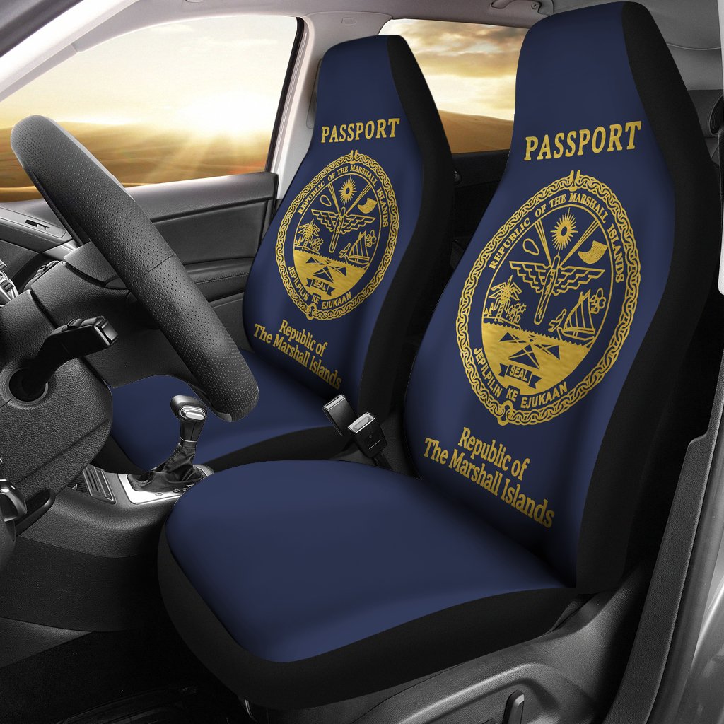 Marshall Islands Car Seat Covers - Passport Rupublic Of The Marshall Islands Universal Fit Blue - Polynesian Pride