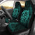 Hawaii Car Seat Covers - Hawaii Turtle Map Hibiscus Poly Turquoise - Polynesian Pride