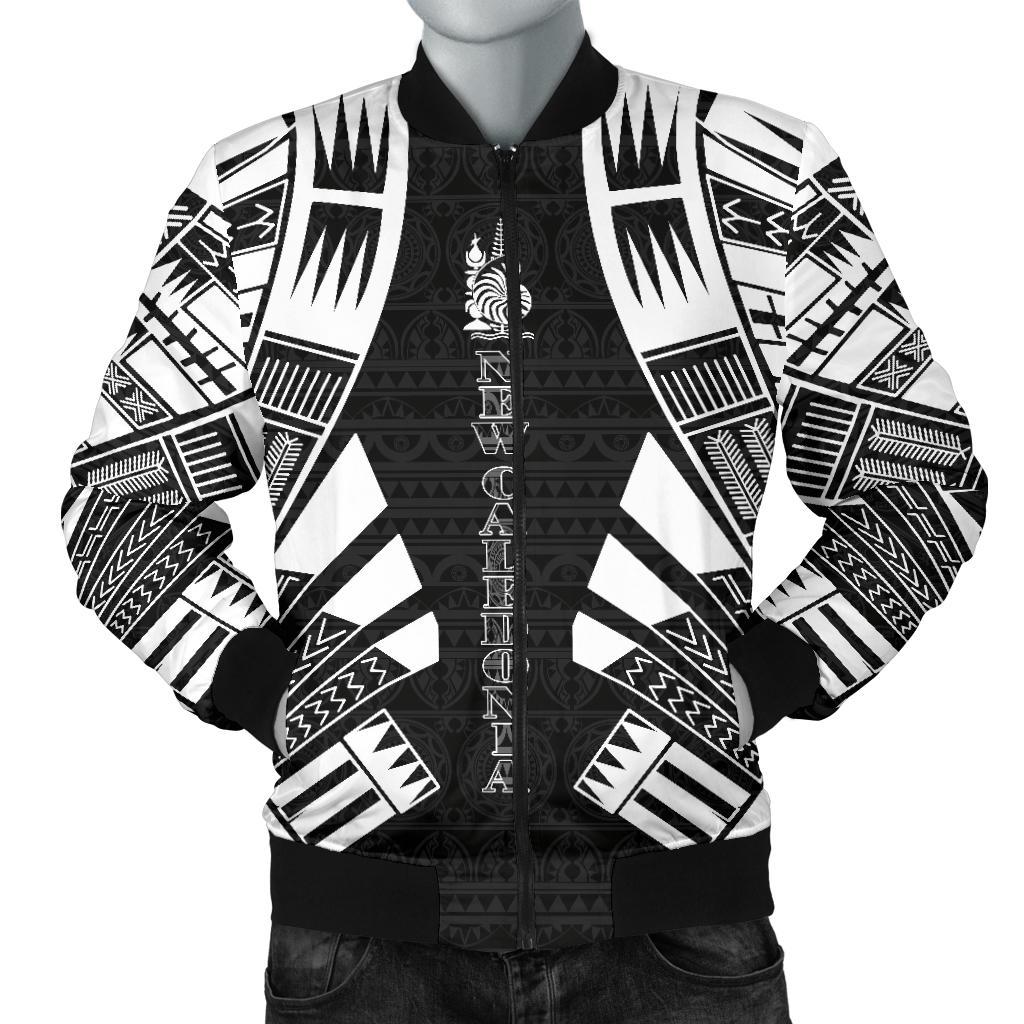 New Caledonia Men Bomber Jackets - Polynesian Tattoo Black Black - Polynesian Pride